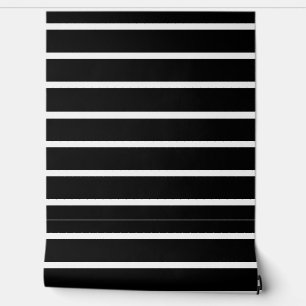 Papier Peint Design en bandes noir et blanc