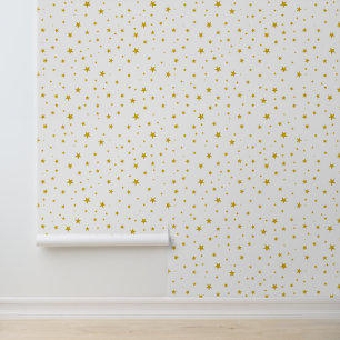 Papier Peint Design Jaune Cinq Étoiles