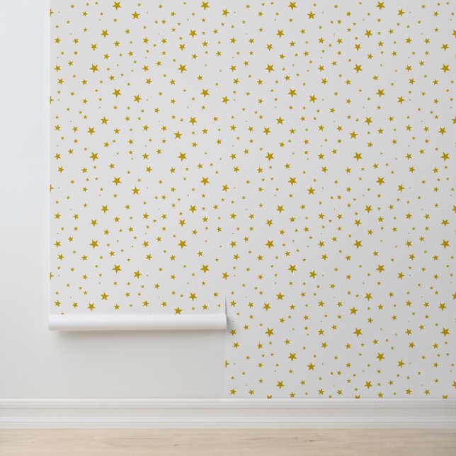 Papier Peint Design Jaune Cinq Étoiles (Application)