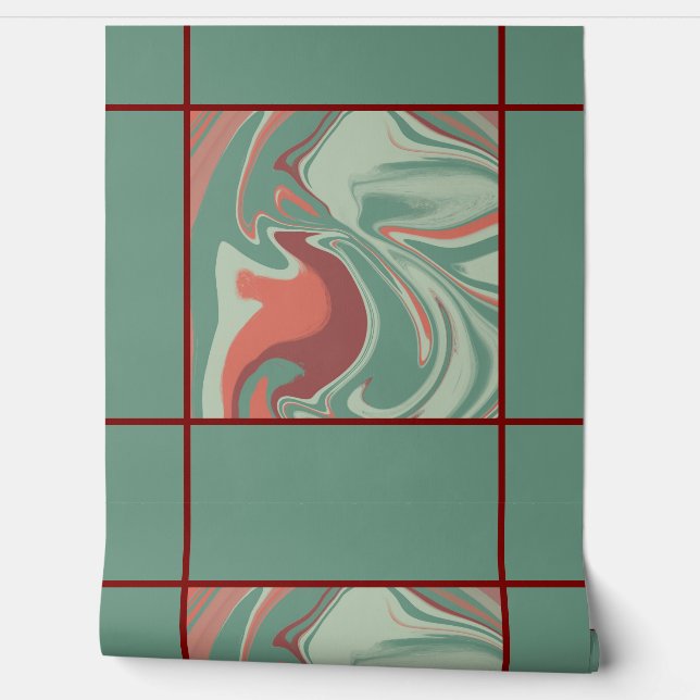 Papier Peint Design vert (Déroulement)