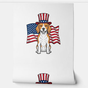 Papier Peint Dessin de gravure vintage de drapeau de chien Beag