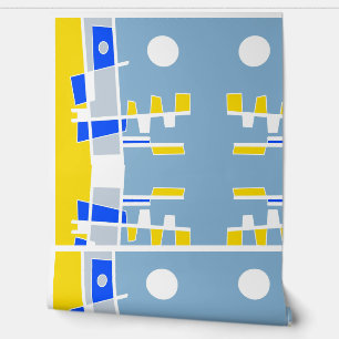 Papier Peint Deux Côtés De L'Ethnicité Jaune Bleu Marécage