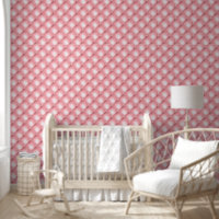 Diagonale géométrique rose bébé motif touffu