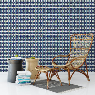 Papier Peint Diamant bleu Noël Hanoukka Plaid