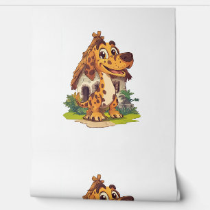 Papier Peint Dino Chien - Préhistorique Funny Pup