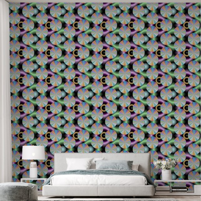 Papier Peint Disque Abstrait (Chambre à coucher)