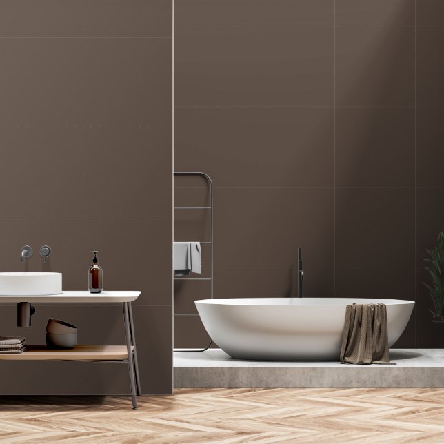 Papier Peint DIY Marron Simple Autorité® (Salle de bain)