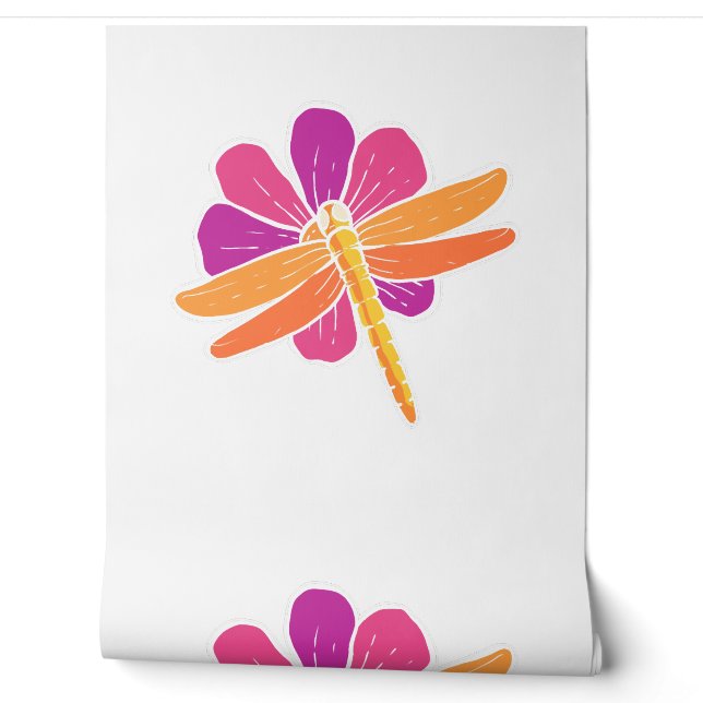 Papier Peint Dons de Botaniste Fleur de libellule (Déroulement)