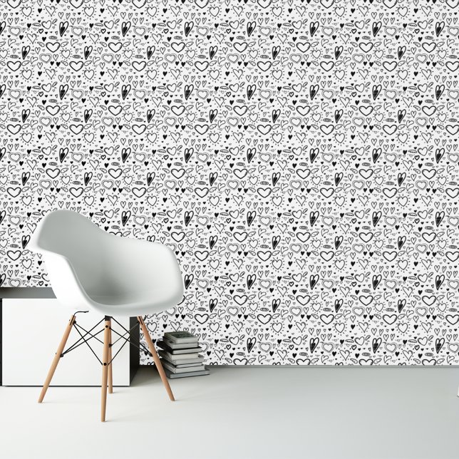 Papier Peint Doodles de coeur doux (Créateur téléchargé)