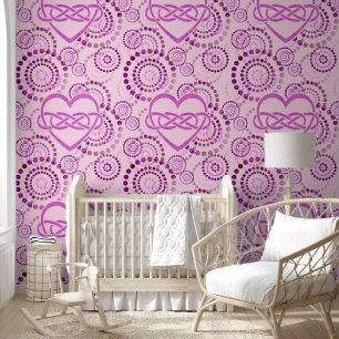 Papier Peint Double Coeur Lemniscate - Motif de points sans cou