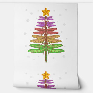Papier Peint Dragonfly Christmas Tree Chemise Insect Lover Xmas