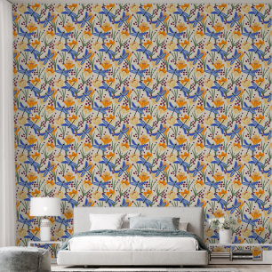 Papier Peint Dragonfly inspirée de la nature et Crocus Floral