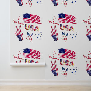 Papier Peint Drapeau 4 juillet américain