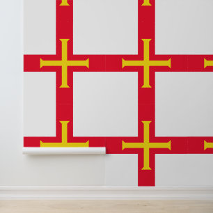 Papier Peint Drapeau de Guernesey