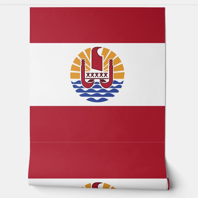 Papier Peint Drapeau de la Polynésie française (Déroulement)
