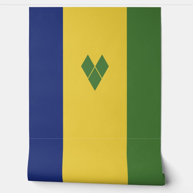 Papier Peint Drapeau de Saint-Vincent-et-les Grenadines (Déroulement)