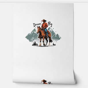 Papier Peint Dream Big- Cowboy équitation cheval