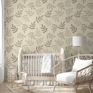 Papier Peint Dreamy Creamy Botanical Leaf Motif