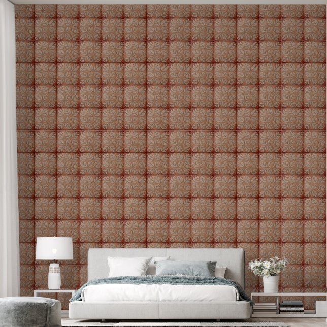 Papier peint Dusty & taupe motif 2' x 4' (Chambre à coucher)