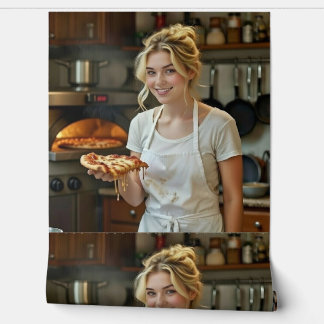 Papier Peint Eating Pizza Photo Personalize Customize