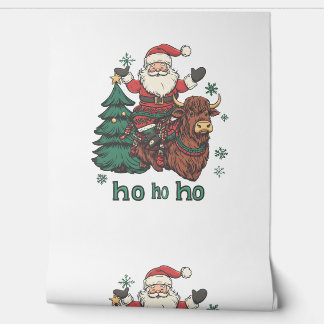 Papier Peint Éclairage de l'arbre de Noël des femmes Santa mont