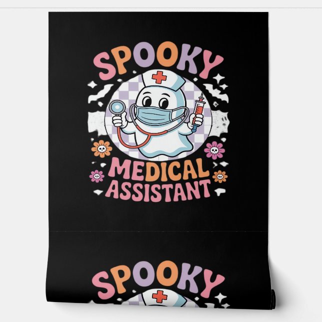 Papier Peint Éffrayant Médicale Assistant Cute Halloween Essent (Déroulement)