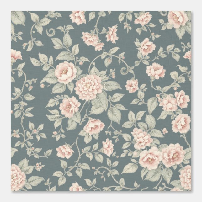 Papier Peint Élégance florale rétro (Recto)
