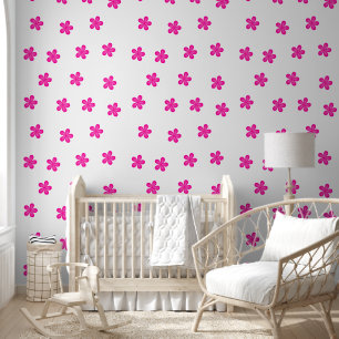 Papier Peint Élégant aquarelle botanique peinte à la main rose