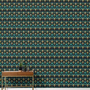 Papier Peint élégant art Déco carrelé motif