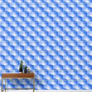 Papier Peint Élégant bleu Abstrait gris blanc rayures