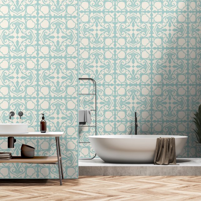 Papier Peint Elegant blue (Salle de bain)