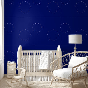 Papier Peint élégant design bleu vintage géométrique
