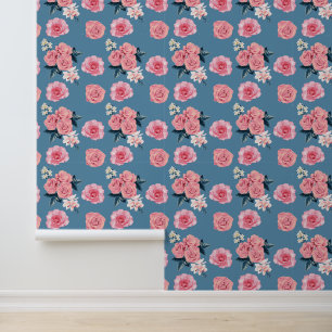 Papier Peint Élégant écorce et bâton rose floral