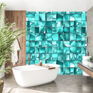 Papier Peint Elegant Ethereal Serene mosaïque Turquoise