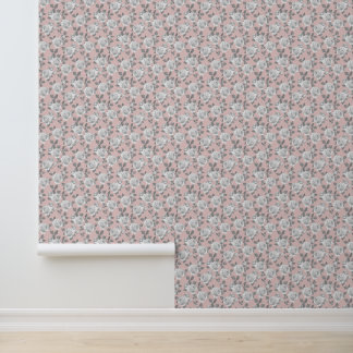 Papier Peint Elégant jardin Rose en rose
