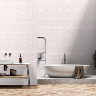 Papier Peint Élégant motif de Damas rose