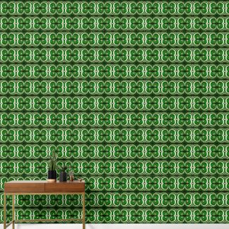 Papier Peint Élégant motif en spirale S vert vert miroir