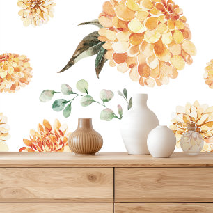 Papier Peint Élégant motif floral jaune