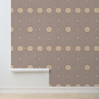 Elégant motif géométrique floral dans le beige dou
