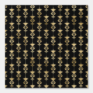 Papier Peint Elégant or Art déco Motif noir