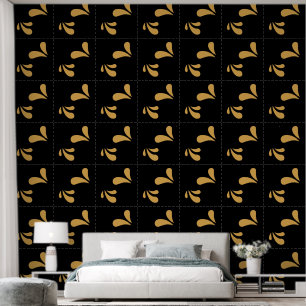 Papier Peint Elégant or noir Motif moderne