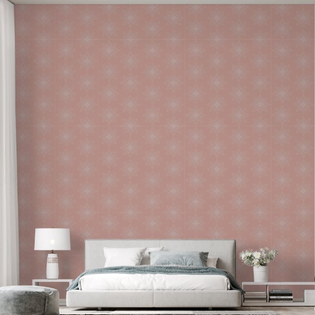 Papier Peint Élégant Peach Rose Peach Boho (Chambre à coucher)