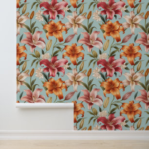 Papier Peint Élégant peaux et bâton de fleurs botaniques