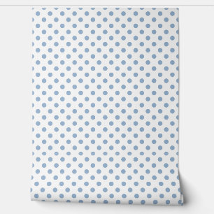 Papier Peint Élégant Pois bleu Dusty