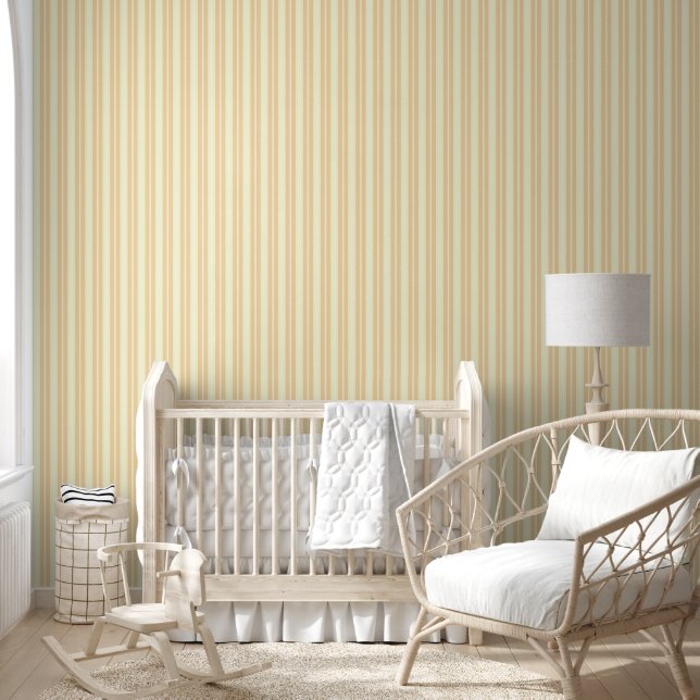Papier Peint Élégant rayures de crème beige (Enfants)