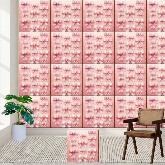 Papier Peint Elégant rose Motif de l'aquarelle des vaches