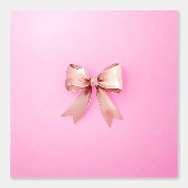 Papier Peint Elégant Rose rose Satin Coquette Bow esthétique (Recto)