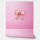 Papier Peint Elégant Rose rose Satin Coquette Bow esthétique (Déroulement)