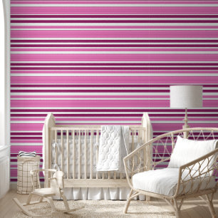 Papier Peint élégant rose violet moderne rustique ligne abstrai