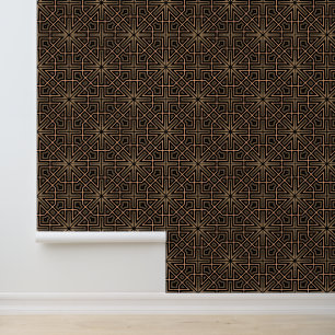 Papier Peint Élégant style Retro Géométrique Classo Brown